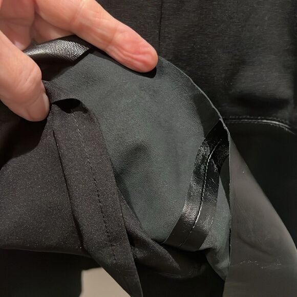 Rachel Roy Black Leather and Fabric Fit & Flare‎ Sleeveless Dress Size 8 NWT - Picture 12 of 15